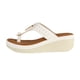 thumbnail image 2 of Sandalia con Plataforma Mujer CASTALIA Blanco Detalle Dorado, 2 of 3