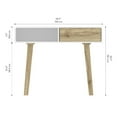 thumbnail image 4 of Bestar  Alhena 40W Console Table White UV & Sandy Brown Oak, 4 of 13