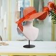 thumbnail image 6 of TOOYFUL Mannequin Head Hat Display Model Freestanding Desktop Decorative Adjustable Height Hat Rack for Hairpiece Cap Headset Glasses Black Base, 6 of 10