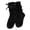 Black, variant on Girls Ribben Knit Ruffle Crew Socks Bow Decor Double Frilly Ankle Socks Soft Cotton Breathable Princess Long Sock
