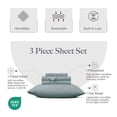 thumbnail image 4 of Modern Threads Solid Ultra Soft Ocean Blue Microfiber Sheet Set, Twin, 4 of 7