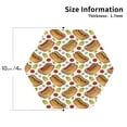 thumbnail image 2 of Vsdgher Hot Dog 7 Leather Coasters for Drinks, Durable Drink Coasters 4 Set for Tabletop Protection, Luxurious Home Décor and Housewarming Gift-Hexagon, 2 of 6
