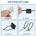 100 Pcs Self Adhesive Cable Tie Mounts Strongly AdhesiveBacked Zip