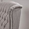thumbnail image 4 of GDF Studio Dunham Contemporary Fabric Tufted Oversized Pushback Recliner, Light Gray and Dark Brown, 4 of 13