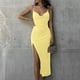 thumbnail image 1 of Puntoco Vestidos Mujer Verano Moda Mujer Primavera, Verano Y Casual Un Hombro Sin Mangas Vestido De Color Sólido, 1 of 5
