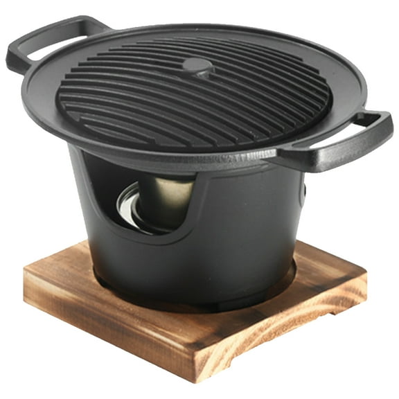 Yucurem Mini Outdoor Bbq Plate Detachable Japanese Alcohol Stove Hibachi Grill Kitchen Essentials (A)