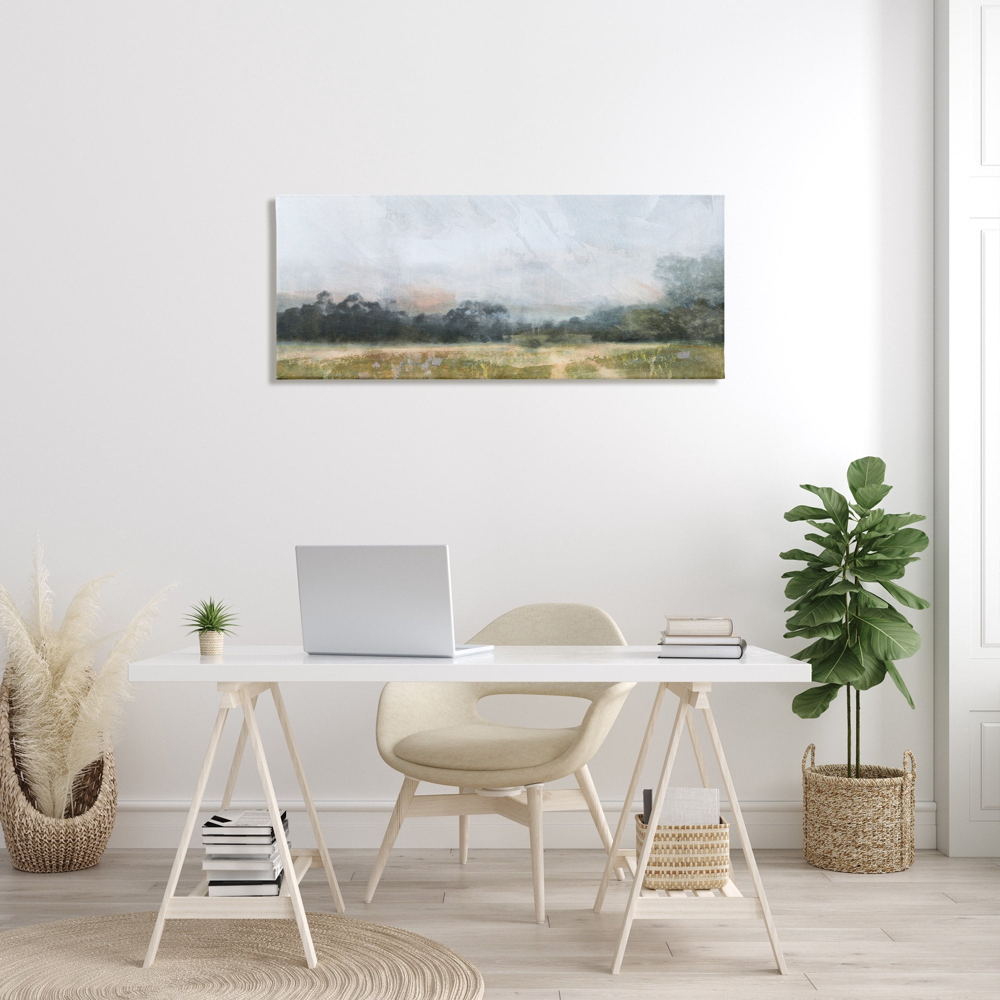 Stupell Industries Rural Field Abstract Landscape Landscape Painting Gallery Wrapped Canvas Print Wall Art