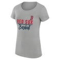 thumbnail image 2 of Women's G-III 4Her by Carl Banks  Heather Gray Boston Red Sox Team Graphic Fitted T-Shirt, 2 of 3