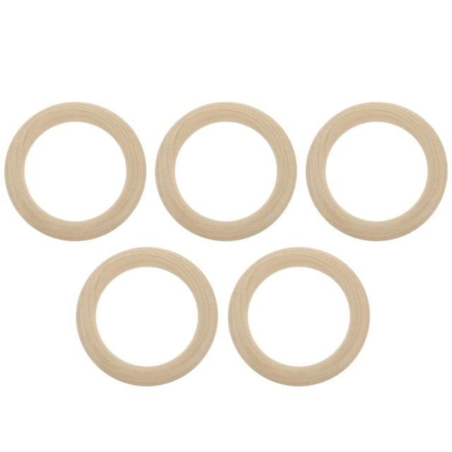 MasteelfCA 5Pcs Useful Dream Catchers Wood Rings Durable Wooden Hoops for DIY Crafts