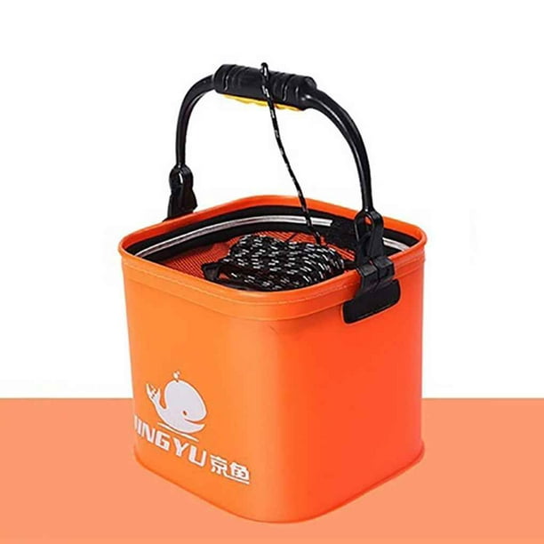 EVA Folding Camping Water Storage Containers Plastic Handles EVA water  container; Car Waterproof Outdoor Fishing Buckets