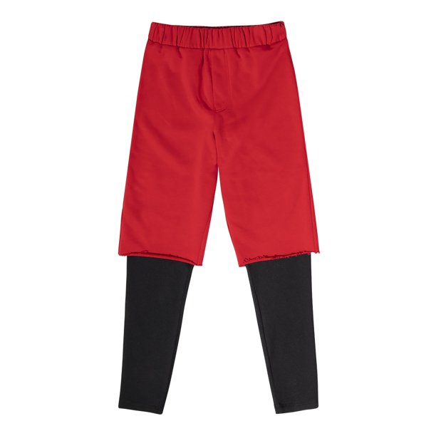 KIDPIK Boys Pull On Sport Legging With Attached Shorts, Size XXS (4