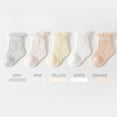 thumbnail image 4 of Baby Girls Socks Newborn Frilly Ruffle Cotton Infant Cute Princess Socks for Toddler Dress 5 Pairs, 4 of 6