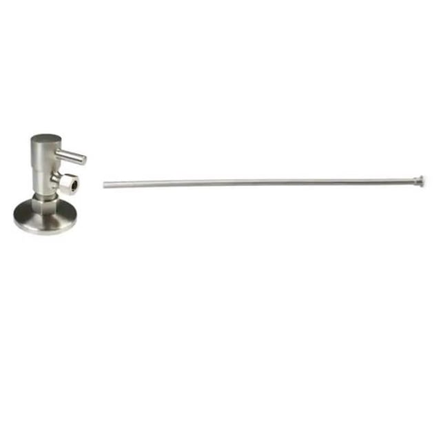 Westbrass D105QRT-07 Kit de Toilette avec Arrêt à Angle Rond&44; Nickel Satiné