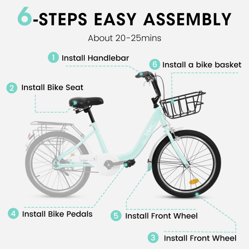 Raistyw 20 inch Kids' Bike, Girls Mountain Bike for Ages 8-12, 1 Speed Teenager Bicycles with Coaster Brake ,V-Brake, Green