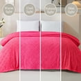 thumbnail image 6 of Whale Flotilla Fuzzy Fleece Twin Size Blanket for Bed, Soft Fluffy Jacquard Waffle Blankets for All Season, Lightweight and Warm, 60x80 Inch, Hot Pink, 6 of 11