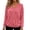 Pink, variant on Otntypg Womens V Neck Long Sleeve Shirts Lightweight Banded Bottom Tops Fall Dressy Casual Loose Fit Cozy Tunic Blouses
