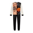thumbnail image 5 of Ultra Soft Matching Family Halloween Pajamas PJs Set, Spooky Pumpkin Ghost Long Sleeve Top Pants Lounge Sleepwear Outfits, 5 of 5