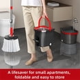 thumbnail image 6 of Foot-Operated Spin Mop and Bucket Set, Foot Pedal Wringing, 360° Rotating Stainless Steel Handle, Microfiber Mop Heads, for Hard Floors, Home  Office Cleaning, 6 of 11