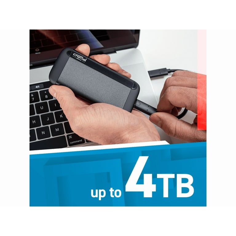 Crucial X8 1TB SSD - 1050 MB/s, USB 3.2, USB-C, USB-A, Portable