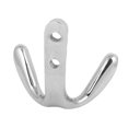 thumbnail image 2 of Uxcell Wardrobe Wall Door Clothes Coat Hat Metal Double Hook Hanger Silver Tone, 2 of 3