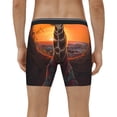 thumbnail image 4 of Xecao Tree Hollow Meditating Giraffe Print Boxer Briefs for Men's Stretch Moisture-Wicking Underwear, Mid-Rise Classics breathable fabric, 4 of 7