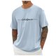 thumbnail image 1 of Camiseta de verano oversize para hombre, cuello redondo, manga corta, estampado urbano, camiseta deportiva informal, 1 of 4