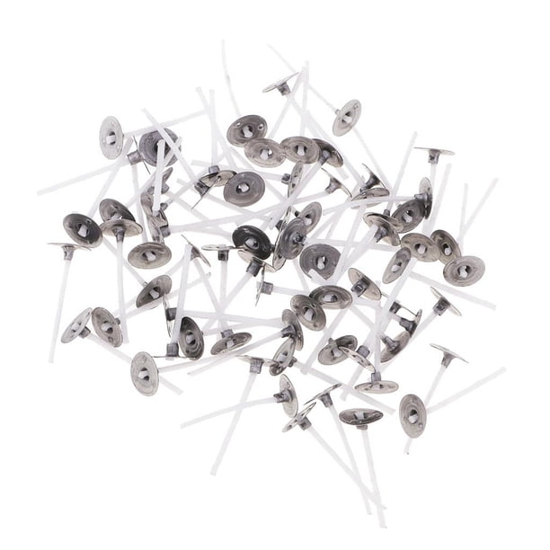 100 mechas para velas de baja emisión de humo, núcleo de algodón natural para la fabricación de velas navideñas 25mm 100 piezas