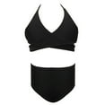 thumbnail image 5 of 11T 12T Girls' Swimwear Bathing Suit Girls Color-Block Adjustable Straps Bikini Sets, 5 of 9