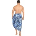thumbnail image 2 of HAPPY BAY Men's Pareo Standard Surfing Sarong Full Beach Wrap One Size Sky, Hibiscus Summer Vacation Aloha, 2 of 5