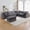 7-Seat-Gray, variant on BINBANK Oversized 7-Seater Modular Sectional Sofa with Movable Ottoman, Corduroy L-Shaped Couch for Living Rooms/Apartments/Offices,Beige