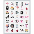 35pcs Fun Stickers Women Gym Stationery Stickers Fitness Waterproof ...