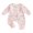 Pink, variant on Baby Toddler Girl Easter Casual Jumpsuit 3 6 12 18 Months Long Sleeve Oblique Zipper Bunny Print Romper