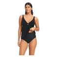 thumbnail image 2 of Women's Solid Front-Cascade Tankini Top Habenro 10, 2 of 2