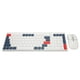 thumbnail image 5 of Teclado y ratón inalámbricos de 2,4 G con teclas redondas, ergonómicos, tipo C, con carga, para teléfono, tableta, oficina, blanco y azul, 5 of 5