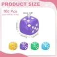 thumbnail image 2 of Uxcell 100Pcs Acrylic Dice Bead, 10mm/0.4" Cube Dice Charm Beads Cute Keychain Pendant for Bracelets Necklaces Earrings DIY Crafts Jewelry Making, Cool Pastel Solids, 2 of 6