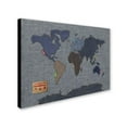 thumbnail image 3 of Trademark Art 'Denim World Map' Canvas Art by Michael Tompsett, 3 of 4