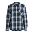 thumbnail image 4 of Time and Tru Women's Button Down Flannel Shirt with Long Sleeves, Sizes XS-3XL, 4 of 5