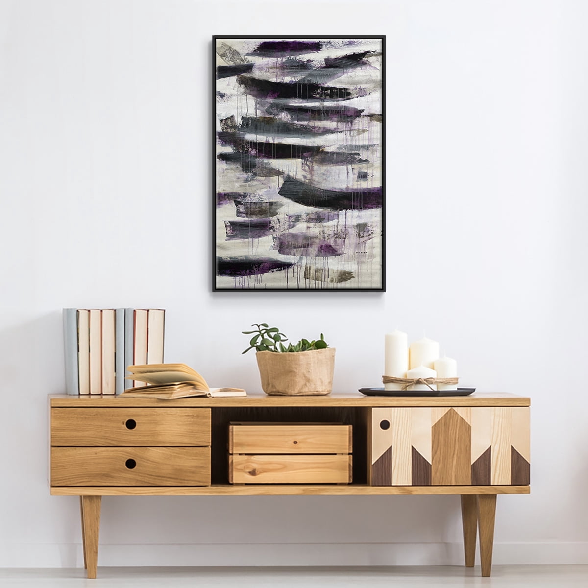 Helix #2 Framed Premium Gallery Wrapped Canvas - Ready to Hang - 17 x 25 - Black Floating Frame