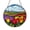 Acrylic 3.5 Inch, variant on Dutch Tulip Field Stained Glass Suncatcher Window Hanging, Colorful Tulips Sun Catcher Ornament, Spring Garden Window Decor, Windmills and Floral Landscape Window Art, Gift for Flower Lovers