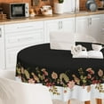 thumbnail image 2 of White Black Birds Flowers Waterproof Fabric Tablecloth,Rectangle Watercolor Wrinkle Oil-Proof Resistant Table Cover for Dining Table, Buffet Parties and Campin,(60" inch Round), 2 of 6