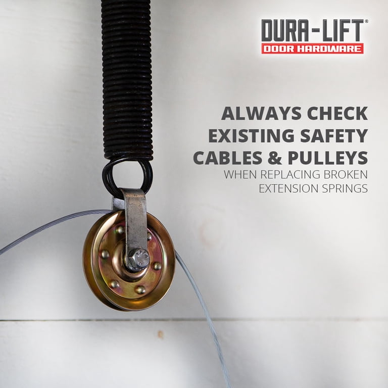 Garage Door Extension Spring Extra Heavy Duty Pulley Sheave Kit & Torsion Cables Garage Door Extension Spring Extra Heavy Duty Pulley Sheave Kit & Torsion Cables