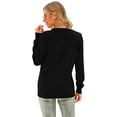 thumbnail image 4 of Anyjoin Women's Long Sleeve Button Down Sweater Classic V-Neck Knit Cardigan, 4 of 4