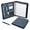 Blue, variant on Red-fd 3 Ring Zipper Portfolio Binder Padfolio Organizer for Documents and Tech