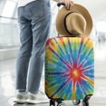 thumbnail image 2 of Colorful Rainbow Tie Dye Spiral Pattern Luggage Cover Fashion Suitcase Cover Baggage Covers Fit 25-28 Inch Luggage (Go Travel), 2 of 5