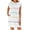 White, variant on Sequins Striped Print Cap Sleeve Women Mini Shirt Dress with Pocket