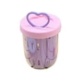 thumbnail image 2 of 2 Pack - Portable Fruit Salad Cup with Fork - Double Layer Draining Design Leak Proof Lid with Handle Reusable Plastic Container, Purple, JKODE, 2 of 9