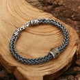 thumbnail image 2 of Retro 925 Sterling Silver Hand Weaving Bracelet, 2 of 2