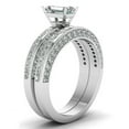 thumbnail image 5 of Silver Plated Zircon Ring Geometric Design For Women Elegant Diamond Look Silver Tone Jewelry Sizes 5 6 7 8 9 10 11 12, 5 of 6