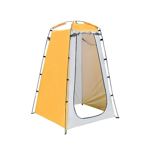 Tienda de privacidad para vestuarios, tienda de ducha portátil impermeable para exteriores, fácil de instalar Amarillo