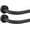 Matte Black, variant on Matte Black Disc Curtain Rods, 28-48 Inches Window Curtain Rod,Adjustable Room Darkening Drapery Rod with Aluminum Finials and Brackets,Wrap Around Design